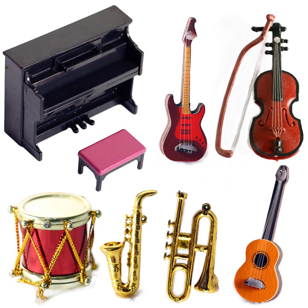 Musical Instrument Veena - Miniature Doll Musical Instruments 1/12 Scale