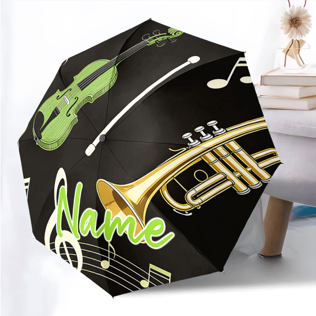 Musical Instrument With Names - Custom Name Musical Instrument Design Umbrella