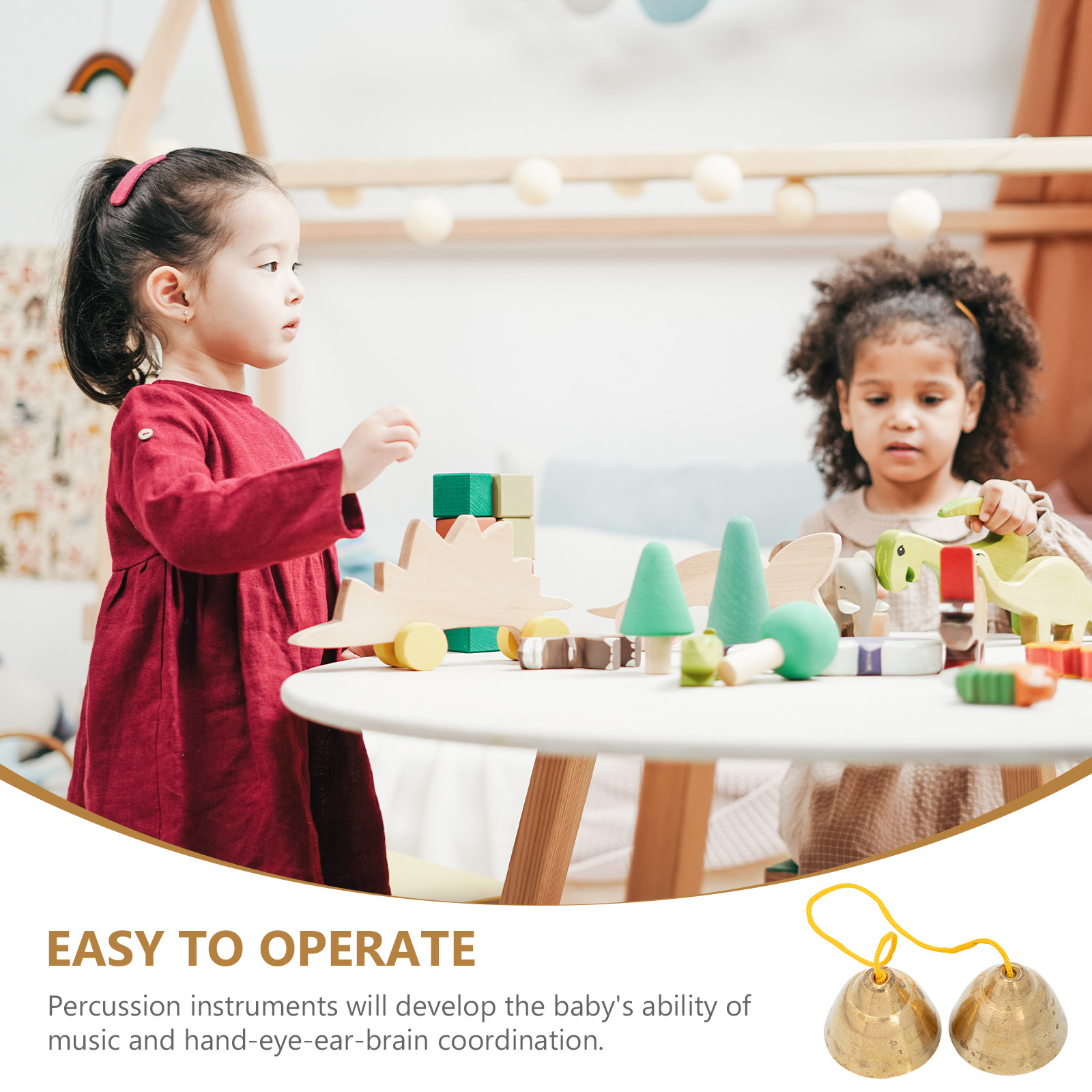 1Pair Premium Copper Kids Musi - Musical Instrument Easy To Learn 评论和价格