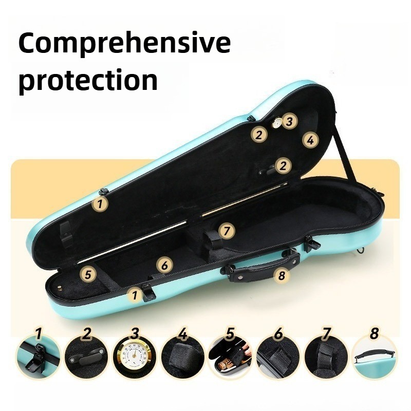 Carbon Fiber Violin Case Anti  - Musical Instrument Veena 评论和价格