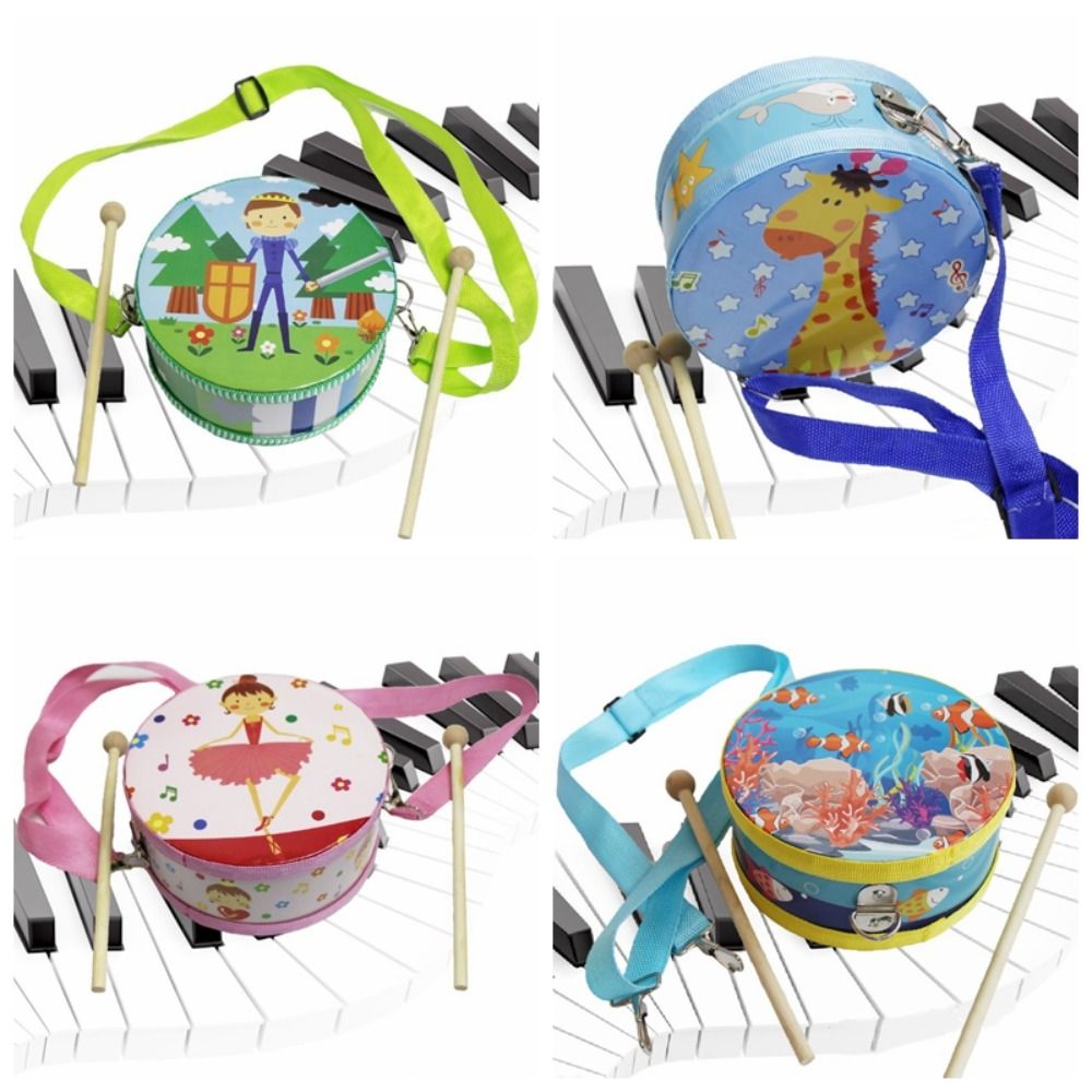 Wooden Children's Drum Double  - Musical Instrument With Hand 评论和价格