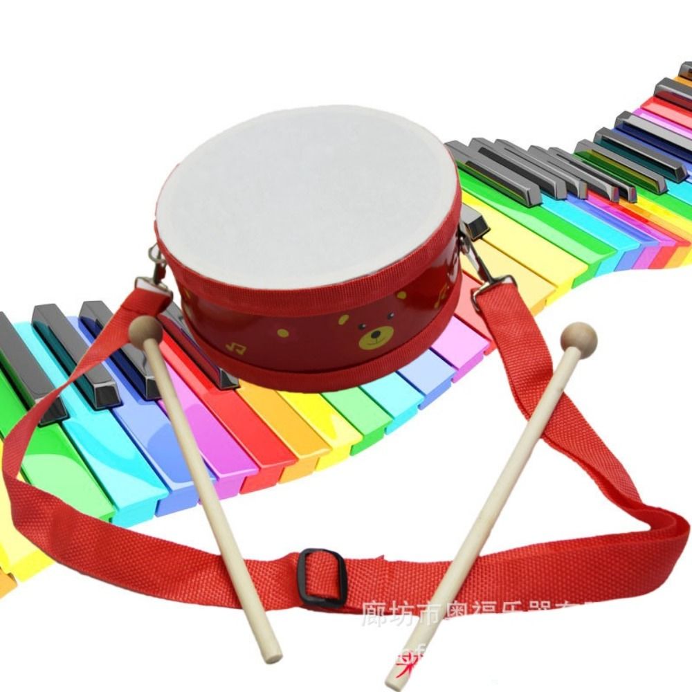 Wooden Children's Drum Double  - Musical Instrument With Hand 评论和价格