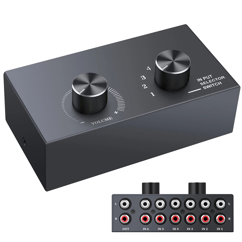 6 Way Audio Switcher Selector  - Musical Instrument Vector 评论和价格