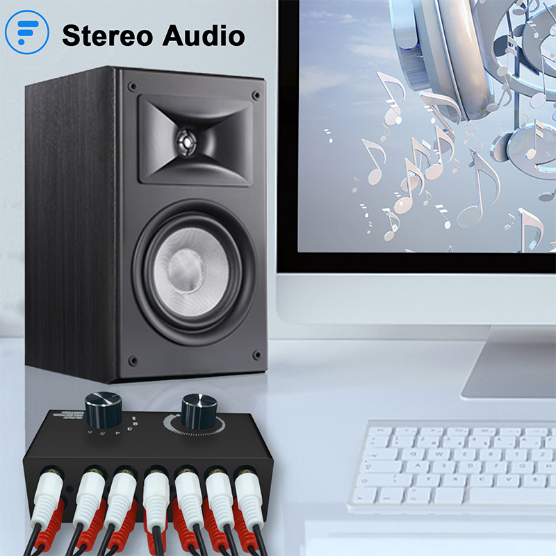 6 Way Audio Switcher Selector  - Musical Instrument Vector 评论和价格