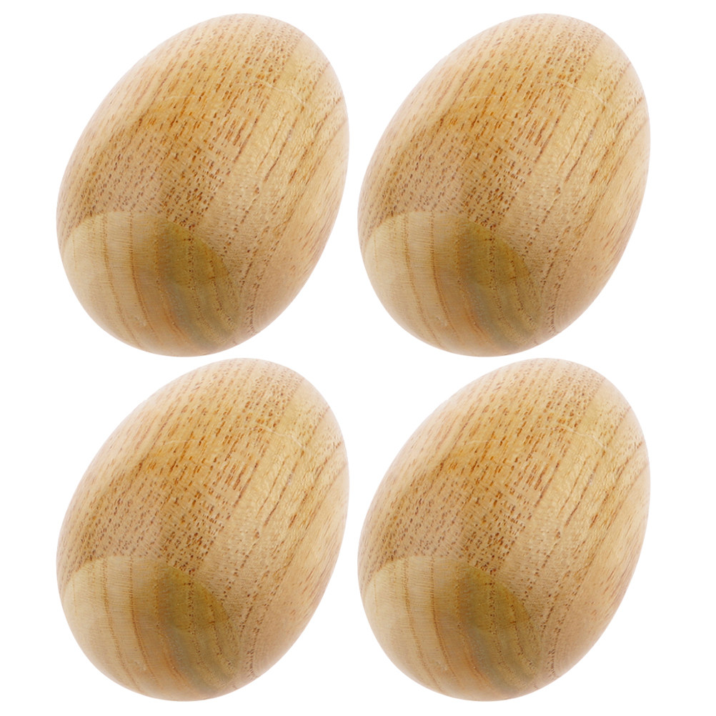 4Pcs Eco Friendly Wooden Egg S - Musical Instrument I Play 评论和价格