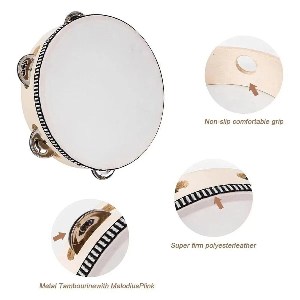 4/6/8/10 Inch Hand Held Drum W - Musical Instrument With Hand 评论和价格