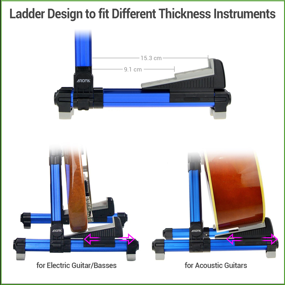 Foldable Aluminum Guitar Stand - Violin Musical Instrument 评论和价格