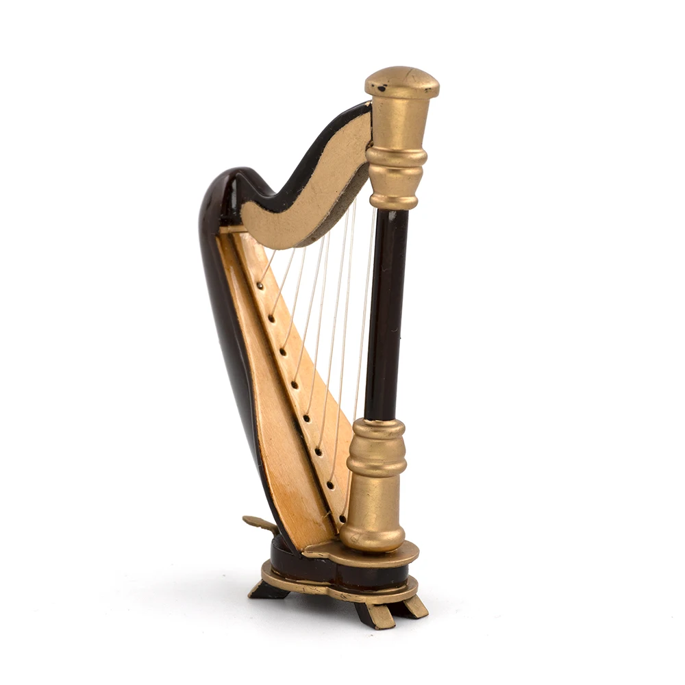 Miniature Wooden Harp Model Mi - Musical Instrument I Play 评论和价格