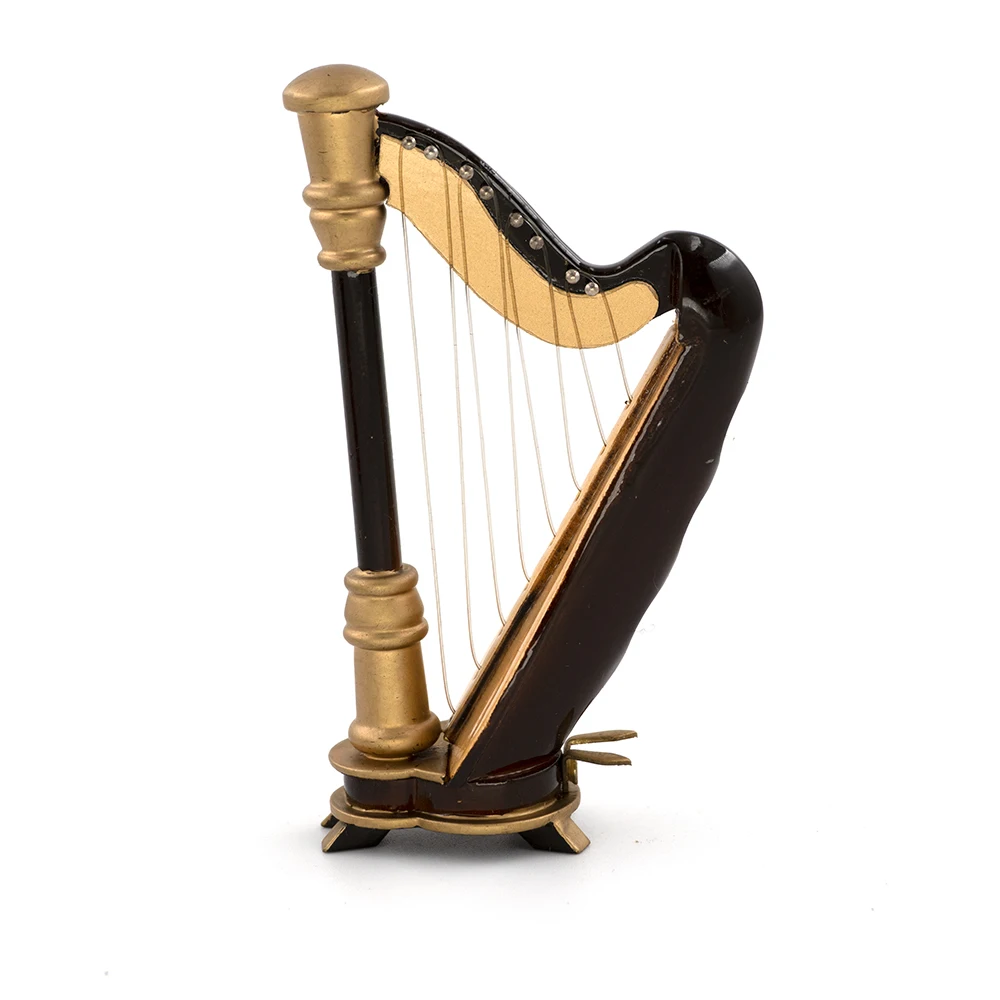 Miniature Wooden Harp Model Mi - Musical Instrument I Play 评论和价格
