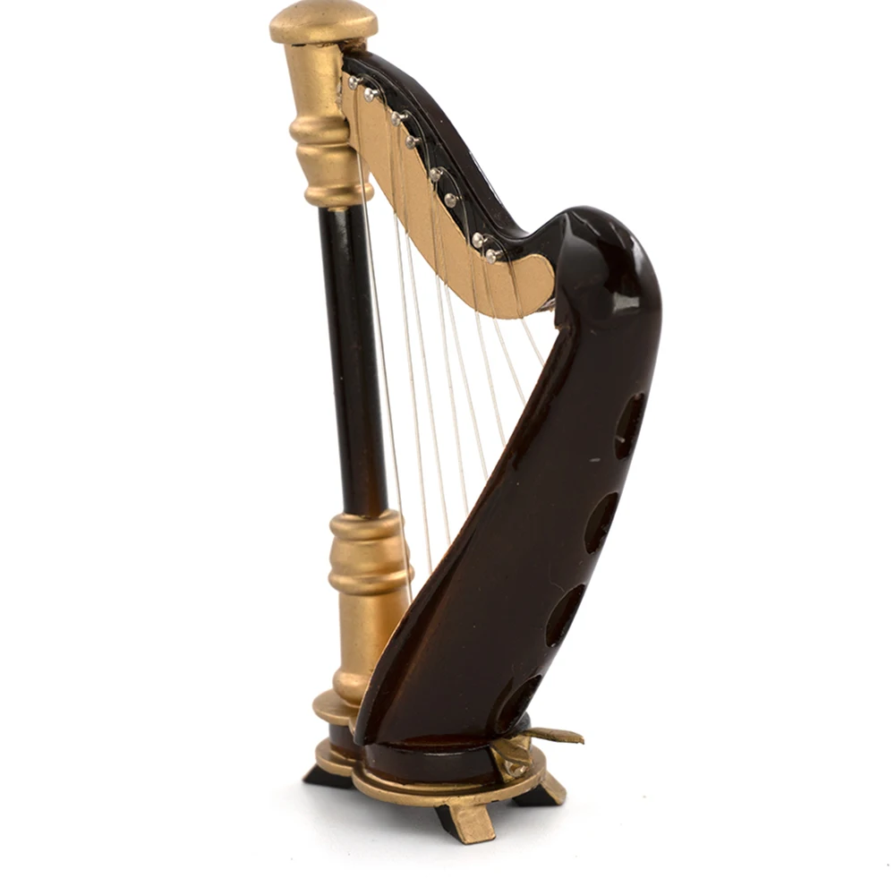 Miniature Wooden Harp Model Mi - Musical Instrument I Play 评论和价格