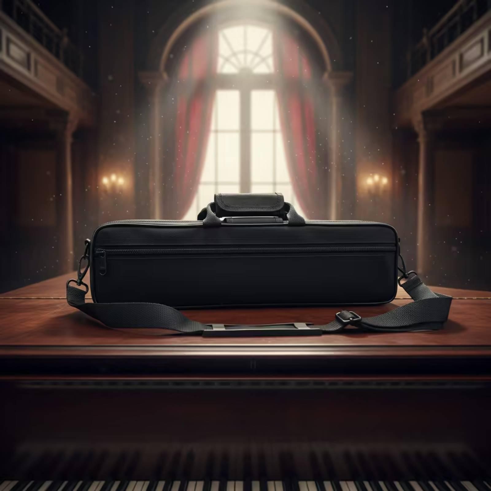 Secure Zipper Flute Bag with F - Musical Instrument Flute 评论和价格