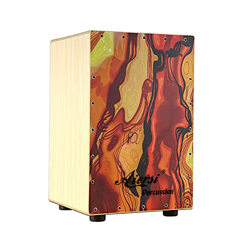 Colour Wood Hand Cajon Box Dru - Musical Instrument Percussion 评论和价格