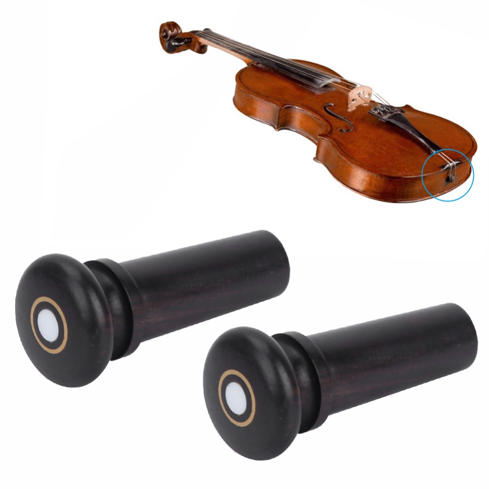 2PCS Ebony Violin Tail Endpin  - Musical Instrument Ending In A 评论和价格